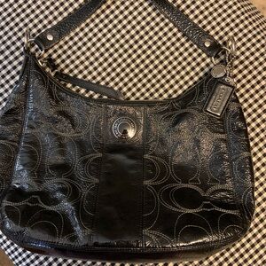 Coach Black Leather Shoulder Bag
